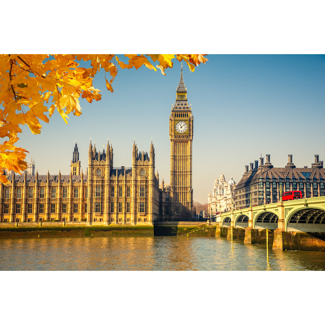 Big Ben in London von Sborisov - Foto ohne Rahmen auf Leinwand