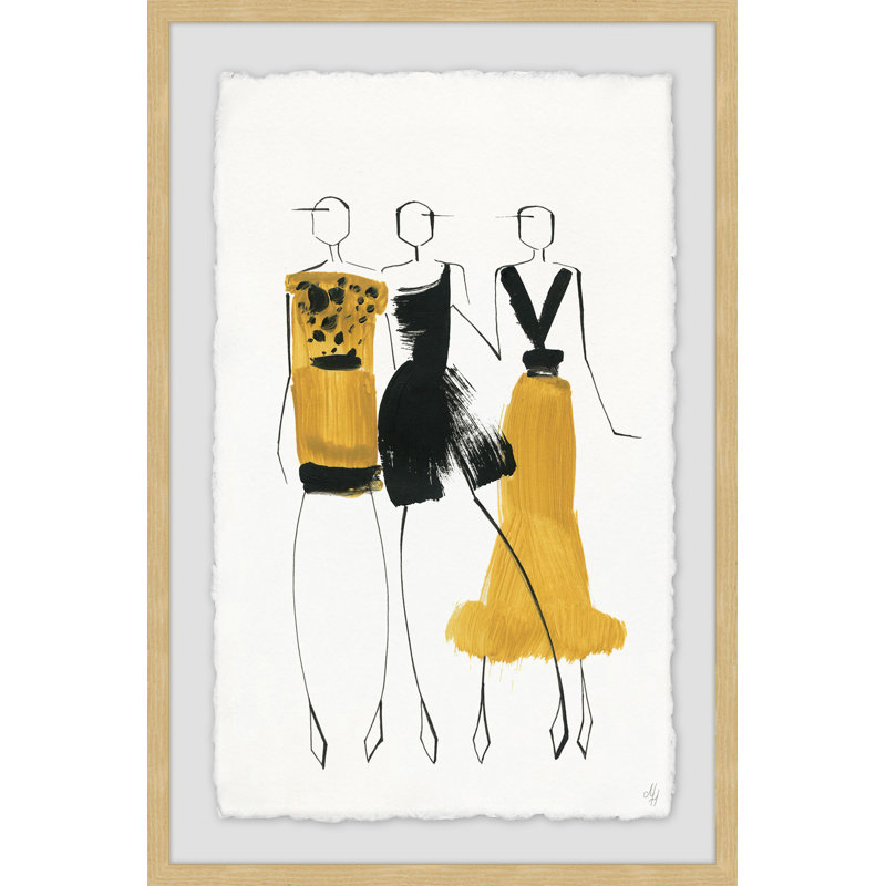 « mode trio »-cadre photo, reproduction d’art sur papier, H 36 po x l 24 po x P 1,5 po