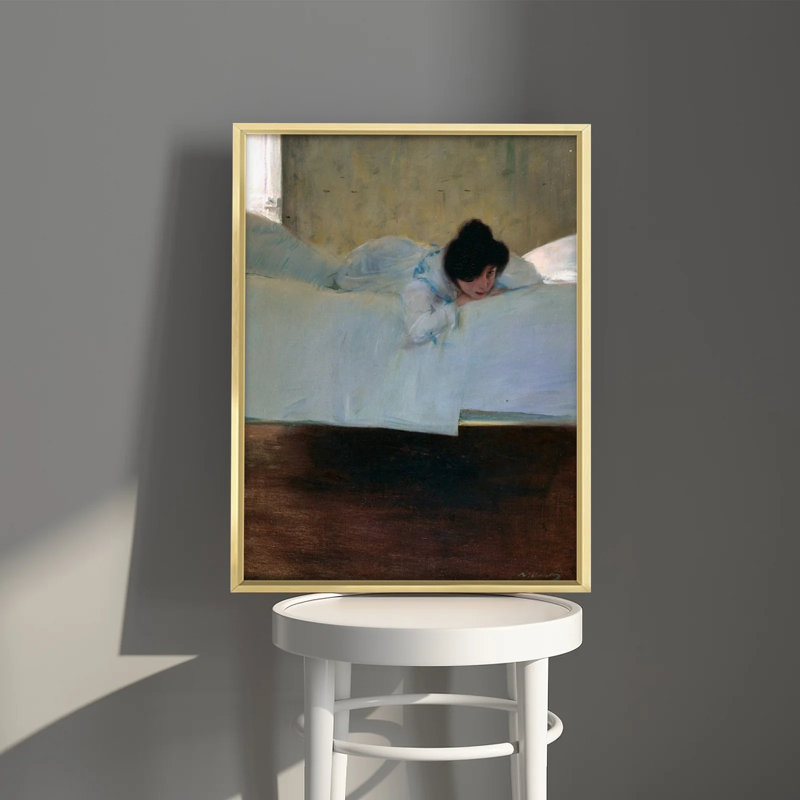Reproduction d'art classique pour femme relaxante - éclairage doux et tons chauds pour une ambiance artistique