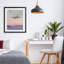 Avion qui décolle dans un ciel pastel, impression sous verre encadrée, design par The Prints Vibe-130835287-130835288