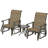 3 Piece Bistro Set (Black; Brown)