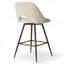 Tabouret de comptoir pivotant rembourré avec tissu résistant à l'eau-129107142