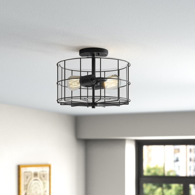 Aldusa Flush Mount, Matte Black