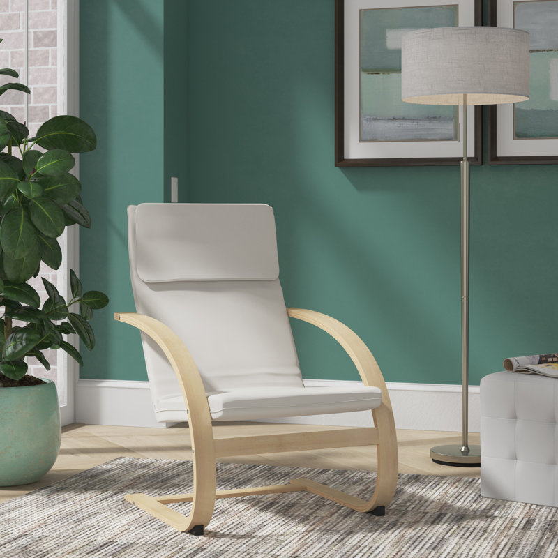 Fauteuil d'appoint rembourré Noail, Beige, Naturel
