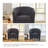 25.5" W Modern Minimalist Upholstered Barrel Chair And Ottoman (Set of 2)-2134734417