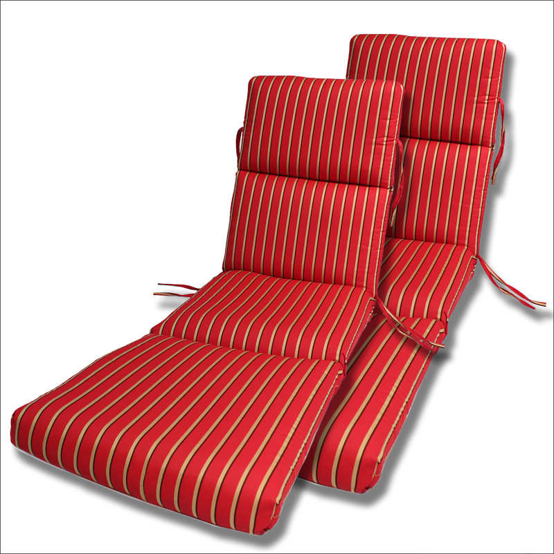 Sunbrella Outdoor 5'' Chaise Lounge Cushion, Harwood Crimson Sunbrella®