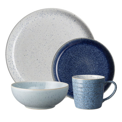 Denby Studio Blue 16 Piece Dinnerware Set, Service for 4