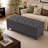 49-inch ottoman with storage, 300-pound weight capacity, suitable for living rooms, bedrooms, and entryways, linen