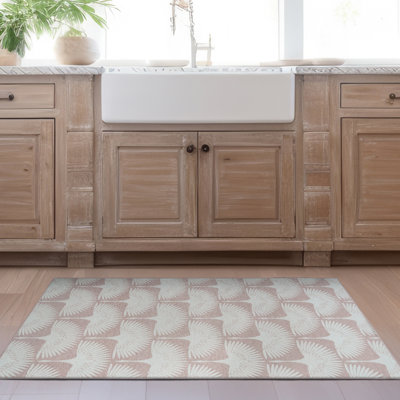 Tapis rose lavable Flock Petal