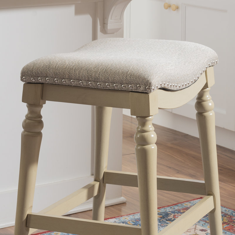 Kathryn 27" Big And Tall Stool, Cream