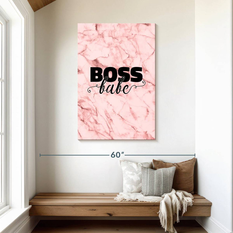 «Tergel Boss Babe Girl Power», citation, H 45 po x l 30 po