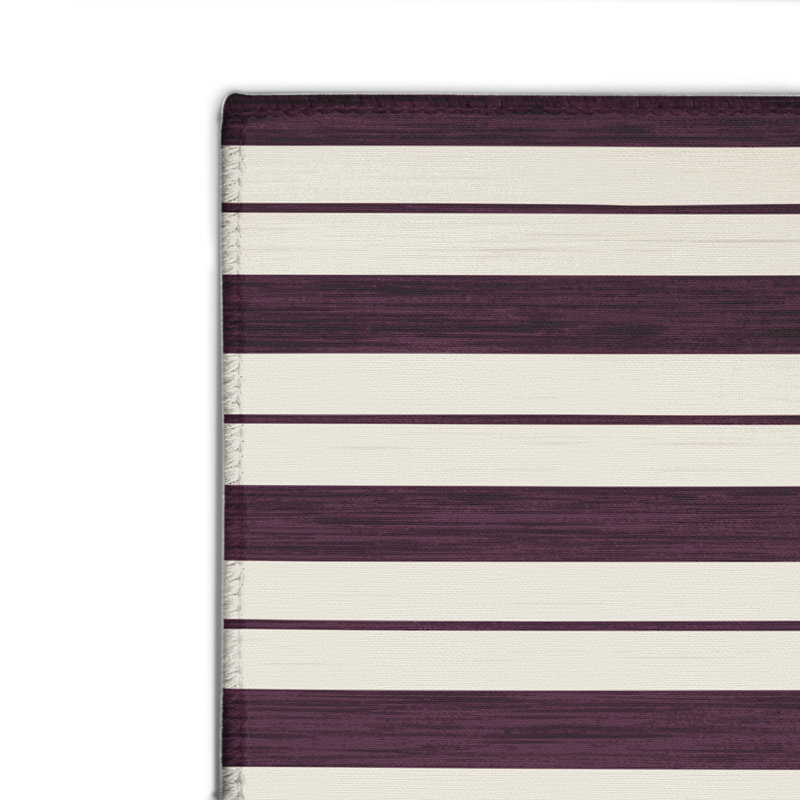 Tapis intérieur / extérieur beige HorizontalStripes, Rectangulaire 2 pi x 3 pi