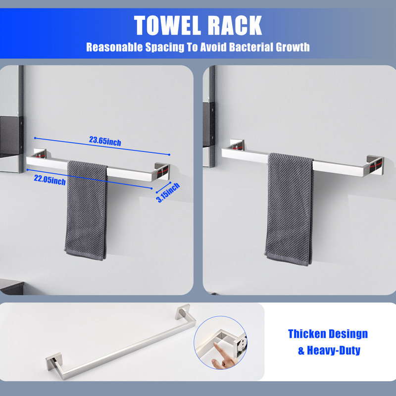 10 - Piece Bathroom Hardware Set, Chrome