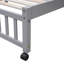 Lit superposé gris en bois gris avec six tiroirs, une structure de tablette et un ensemble de rangement double au-dessus d'un tiroir-788281588