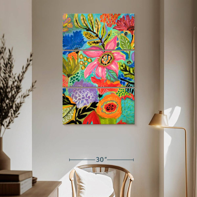 Harnek Secret Garden Floral II, 65" H x 42" W