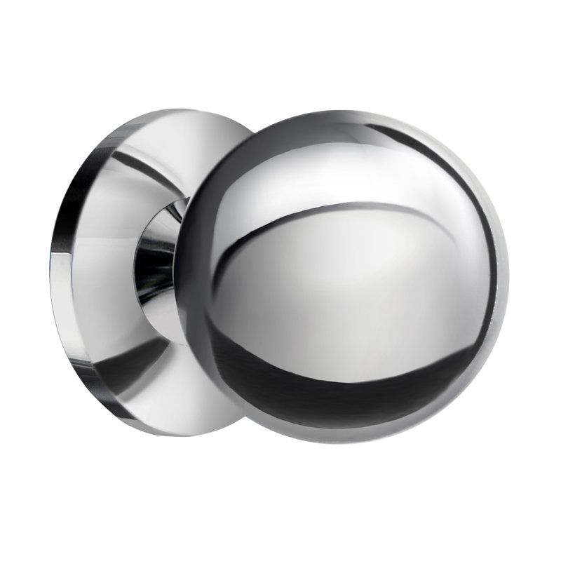 Poignée ronde de 1 po de diamètre, Chrome poli