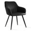 Ensemble de salle à manger rectangulaire moderne 79 po avec table en grain de bois et 8 fauteuils rembourrés en similicuir-130066583
