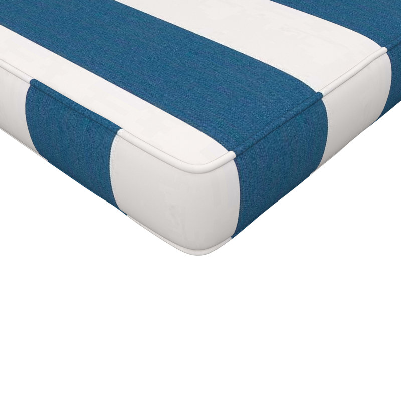 Sunbrella Indoor/Outdoor Dining Chair Cushion, Sunbrella® Cabana Regatta, 21" W x 19" D