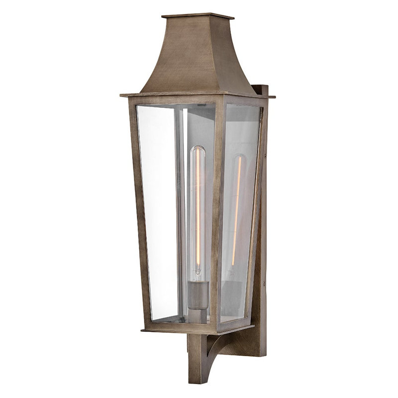 Georgetown 1 - Light Outdoor Wall Lantern, 26.75" H x 8.5" W x 9.75" D, Burnished Bronze