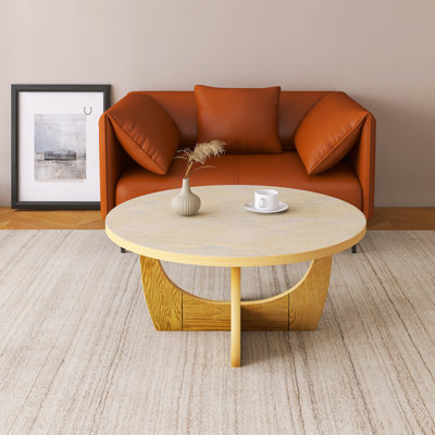 36" Round Wooden Coffee Table by Lark Manor