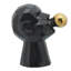Figurine décorative moderne en grès noir et céramique avec accent doré - Figurine décorative 12 po-1784923332