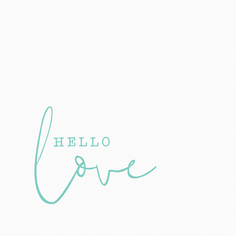 Hello Love - Wrapped Canvas Print, 30cm H x 30cm W x 3.8cm D