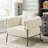 Upholstered Armchair with Thicker Seat Cushion and Pillow-2087373630