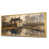 Toile avec cadre flottant or