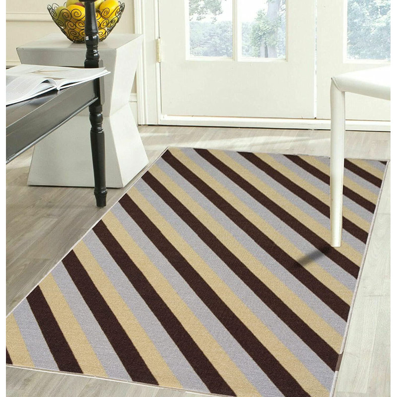 Lillye Striped Indoor / Outdoor Area Rug, Rectangle 67 x 120cm