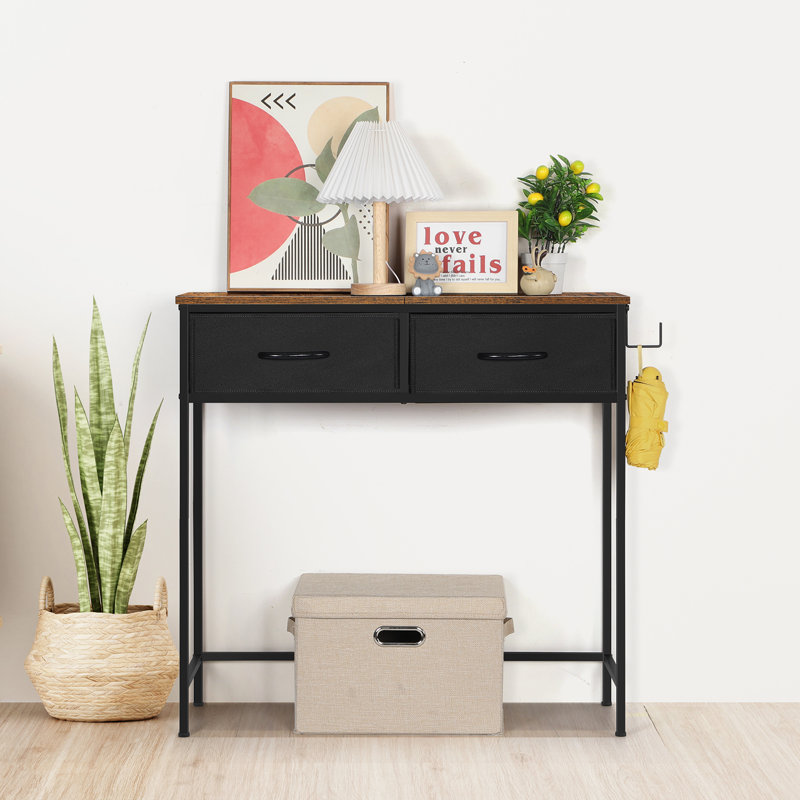 Aubane 31.5'' Console Table, Black, Brown