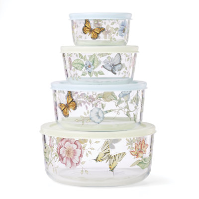 Ensemble de 4 contenants en verre Lenox Butterfly Meadow