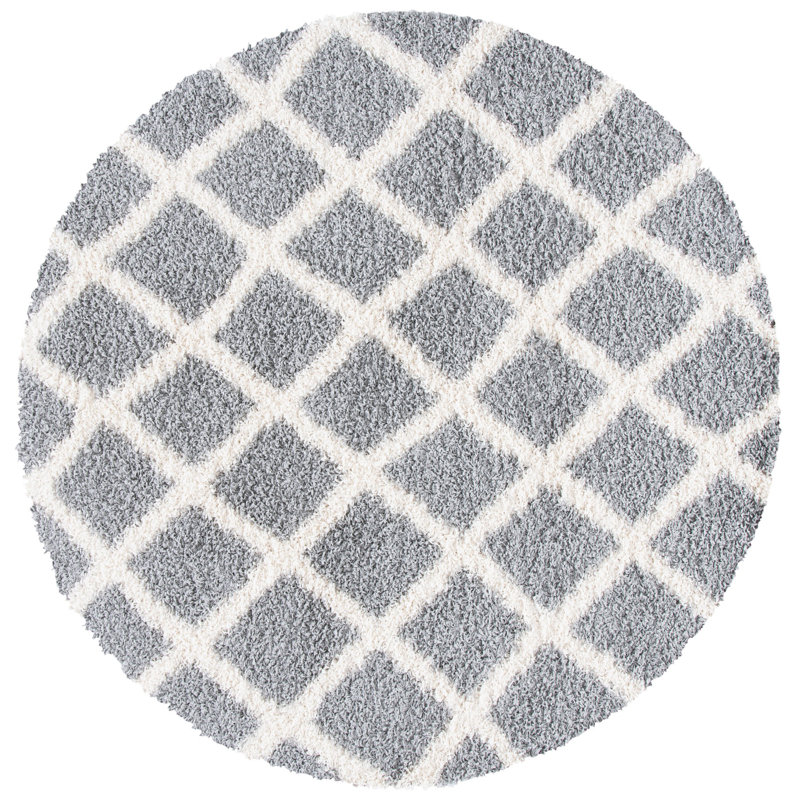 Arsheq Shag Performance Geometric Rug, Round 6'