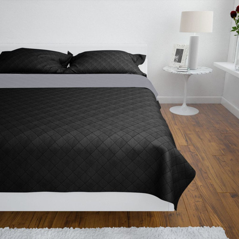 Kleoniki Modern & Contemporary Bedspread, 170 x 210 cm, Red/Black