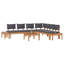  Garden Bench Set With Cushion With Storage 3 Pcs Brown, Grey