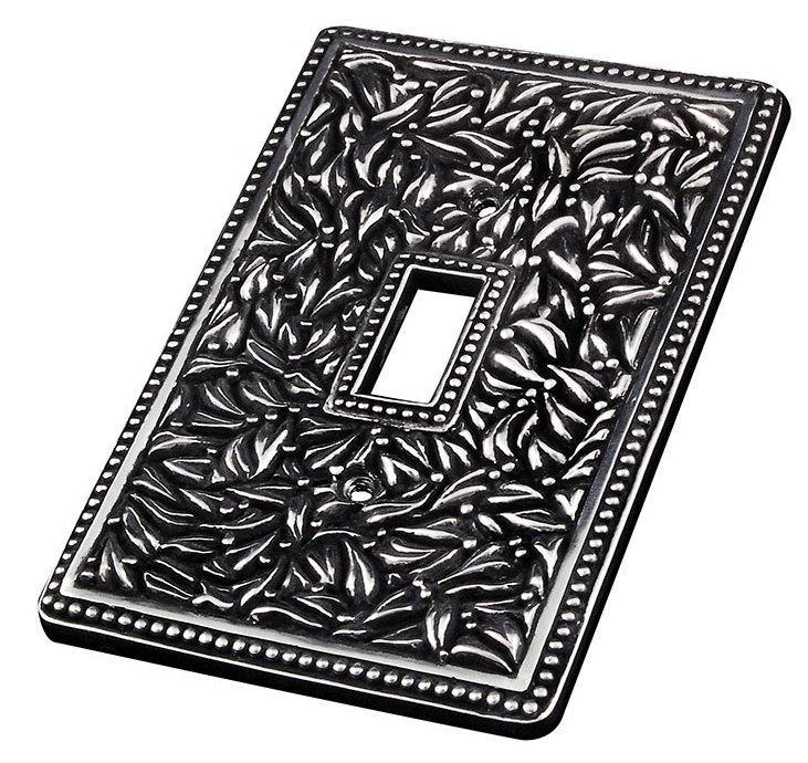 San Michele Patterned 1 - Gang Toggle Light Switch Wall Plate, Antique Nickel