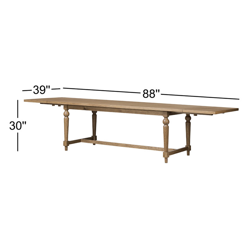 Blinn Extension Dining Table-Worn Oak Veneer