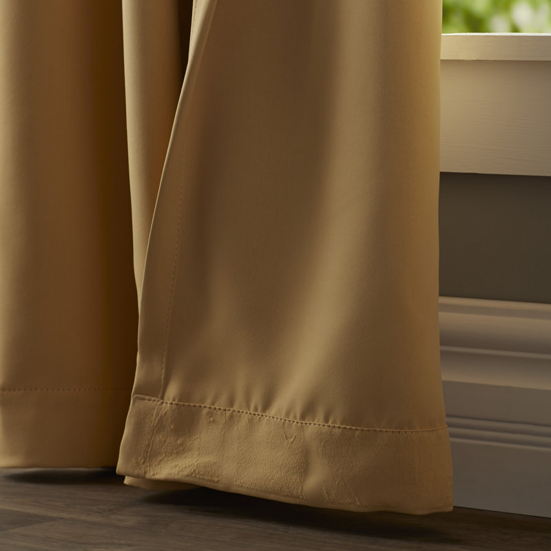 Mcmanus Room Darkening Thermal Grommet Curtain Panels, Sundress, 52" W x 96" L