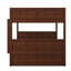 Lit superposé en bois double avec lit gigogne simple, garde-corps et échelle - convertible en deux lits-1203666053