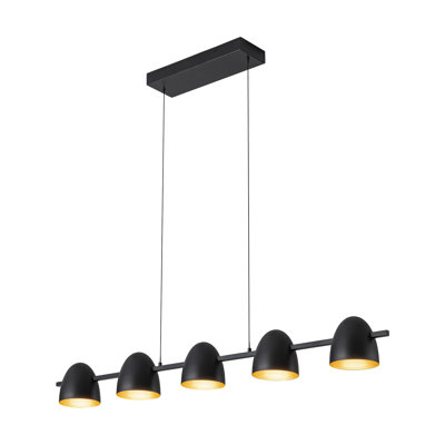 Yarrow 47-in Black Dimmable LED Linear Pendant