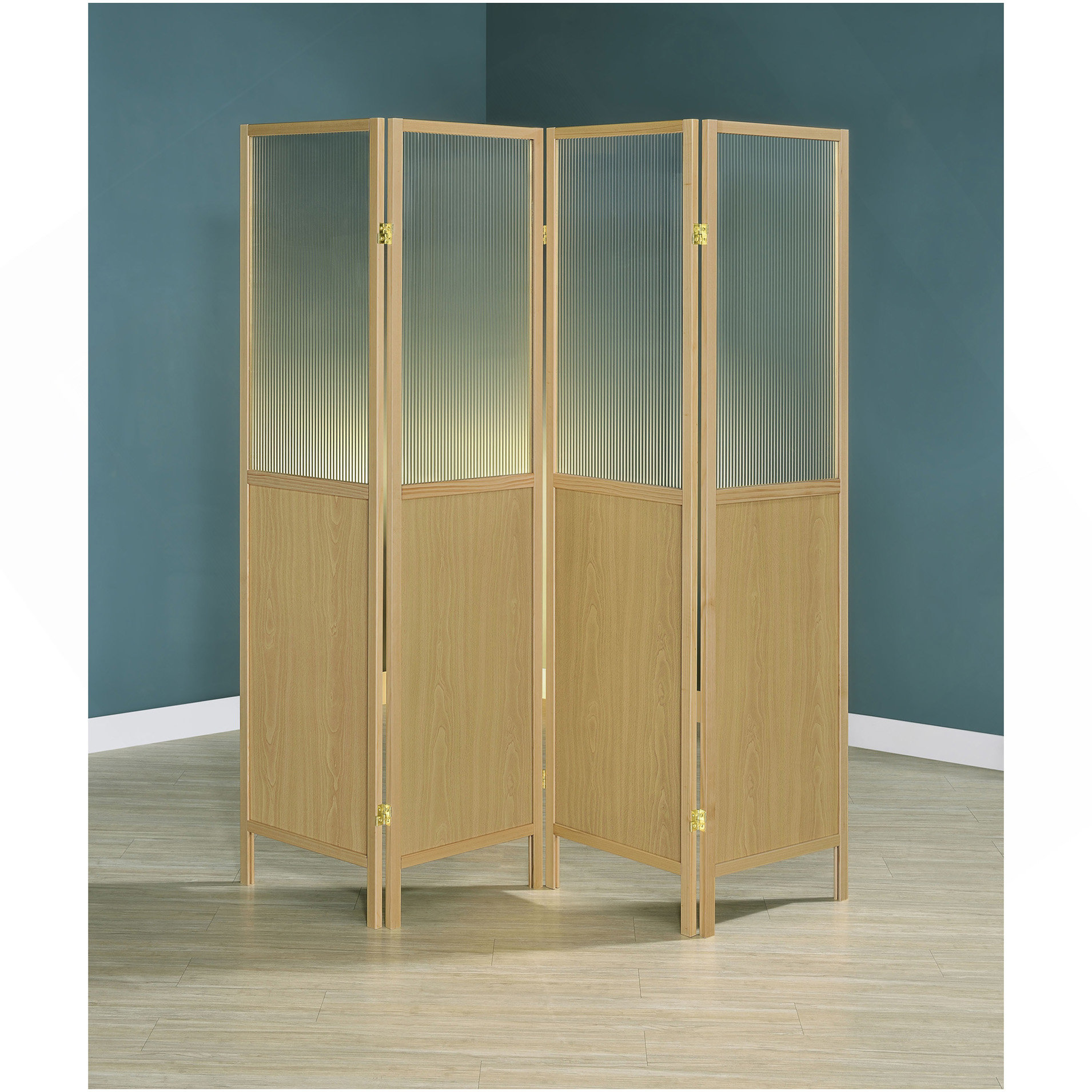 Latitude Run® Florentin Natural 4-Panel Room Divider Folding Shoji ...