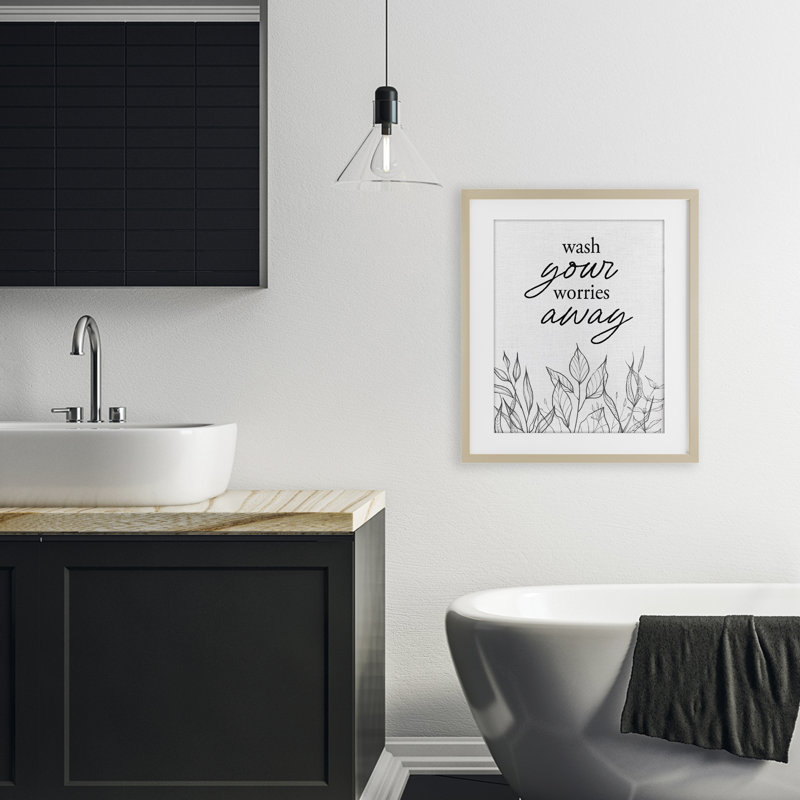 Wash Your Worries Away, Cadre de récolte en pin, H 21 po x l 17 po