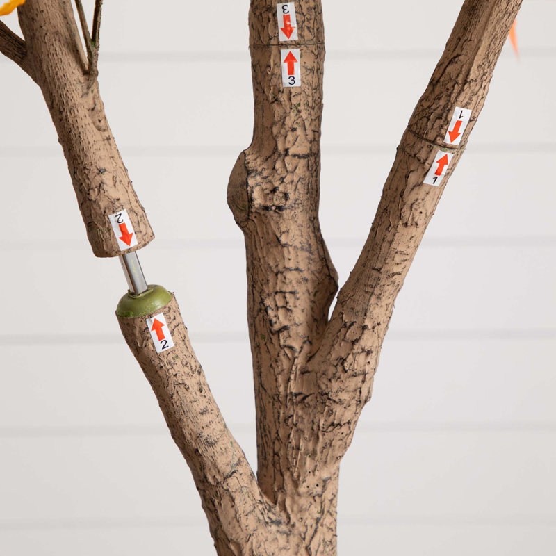 Autumn Maple Artificial Fall Tree, 108" H x 48" W x 48" D