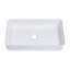 Lavabo de salle de bain rectangulaire en céramique blanche 24 po x 14 po