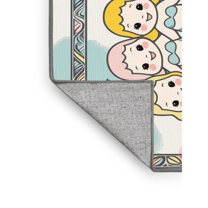 Tapis pour enfant East Urban Home Mermaids, Rectangulaire 3 pi x 5 pi
