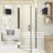 24" W × 72" H Pivot Shower Door – 1/4"(6mm) Tempered Glass With Explosion-Proof Film, Stainless Steel Handle, Matte Black Aluminum Half Frame, Modern Minimalist Design-118658673