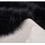 Tapis noir en fausse peau de mouton fabriqué à la main Mamdouh-303062763