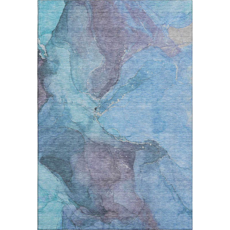 Tapis contemporain Premium lavable à la machine AMF1781, Rectangle 3' x 5'