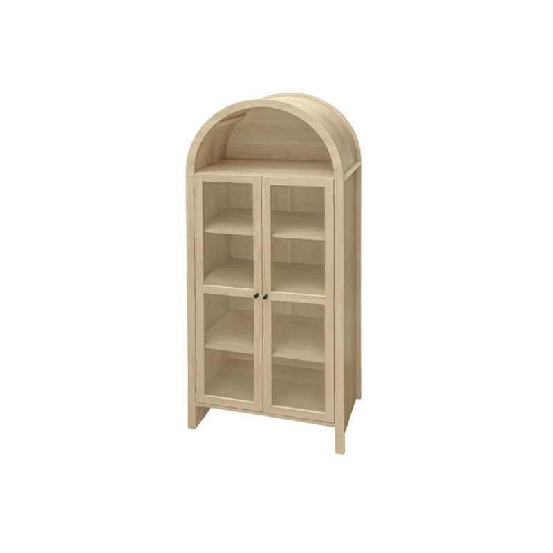 Versatile Arched Kitchen Pantry With Adjustable Shelves And Stylish Design