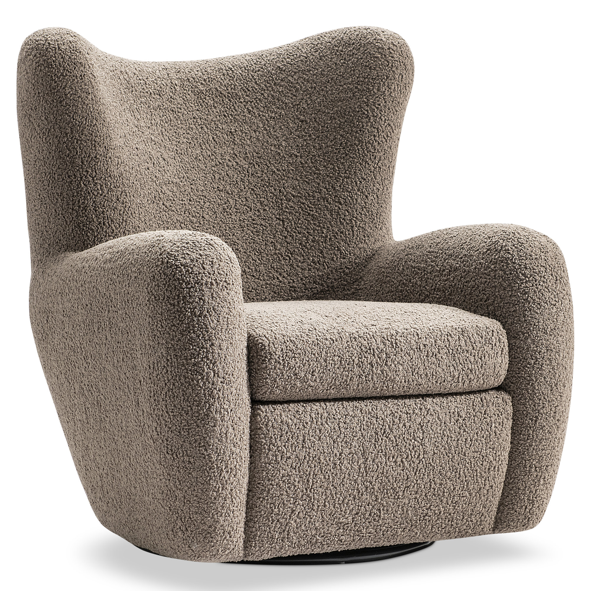 Bernhardt Silvi Fabric Swivel Chair, Brown