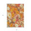 Tapis extérieur lavable floral orange 10 pi x 14 pi pêche et saumon